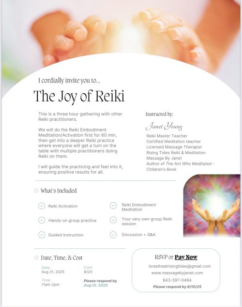 Janet joy of reiki class