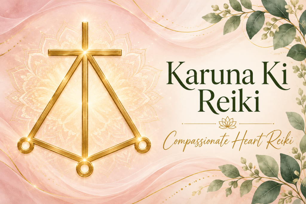 Karuna Ki Compassionate Heart Reiki with golden Harth symbol